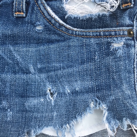 Low Rise Ripped Jeans Shorts - Picture 5 of 7